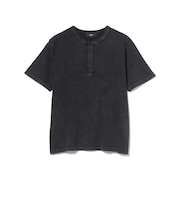 加工 ワッフル ヘンリーネック ショートスリーブ Tシャツ
