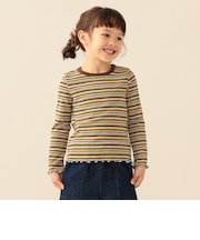 メローリブ Tシャツ 2026FW (90~130cm)プチプラ 人気 ボーダー 着回し ロンT 通園 通学