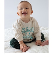 【WEB限定】ベビー スマイル ロングTシャツ 2026FW(70~80cm)子供服 乳児 トップス カットソー プレゼント