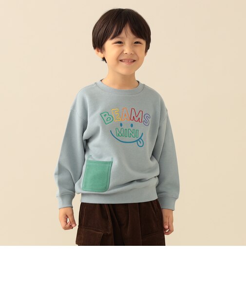 スマイル 刺繍 スウェット 2026FW(90~130cm)キッズ カジュアル プチプラ 通園 通学