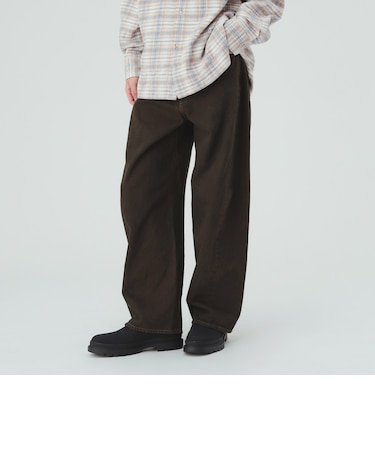 カーブ ワイド ストレート デニムパンツ