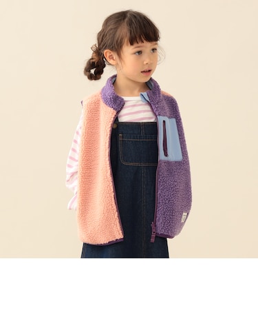 ボア リバーシブル ベスト 2026FW（90～140cm）キッズ アウター  プチプラ 人気 定番 通園 通学