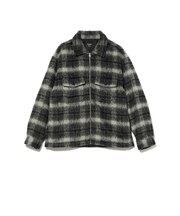 シャギー チェック シャツジャケット