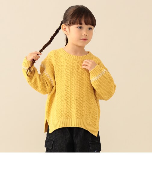 ケーブルニットプルオーバー 2026FW (90~150cm)学校 通園 カジュアル 公園