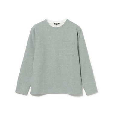起毛 フェイクレイヤー ロングスリーブTシャツ
