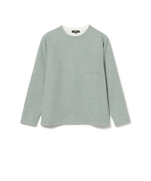 起毛 フェイクレイヤー ロングスリーブTシャツ