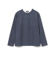 起毛 フェイクレイヤー ロングスリーブTシャツ