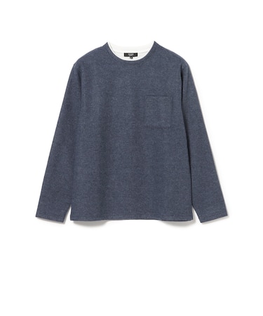 起毛 フェイクレイヤー ロングスリーブTシャツ