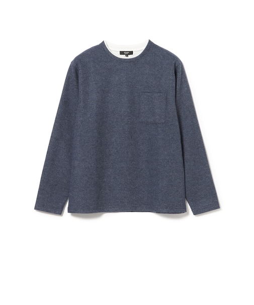 起毛 フェイクレイヤー ロングスリーブTシャツ