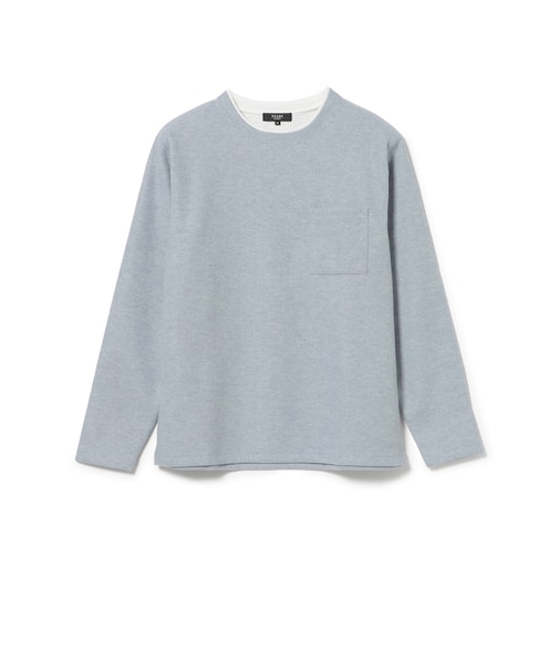 起毛 フェイクレイヤー ロングスリーブTシャツ
