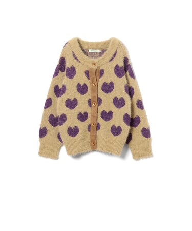 シャギー カーディガン 2026FW (90~140cm) ふわふわ あったか ニット キッズ服