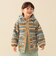 リバーシブル ボア フード コート 2026FW (90～150cm)  総柄 アウター 上着 2WAY 通園 通学 公園