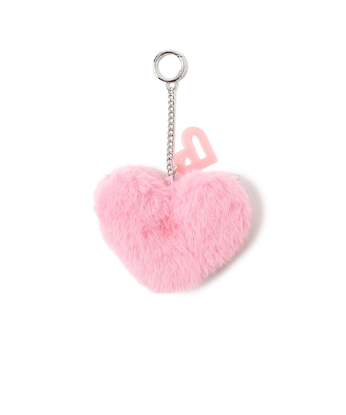 B-HEARTロゴ フェイクファー ミニポーチ