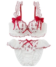 【EFカップ】Rosette Ribbon ブラ&ショーツ ナイスフィットシリーズ