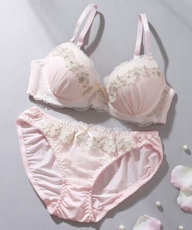 【EFカップ】お花ケミカルソフトワイヤーブラ&ショーツ