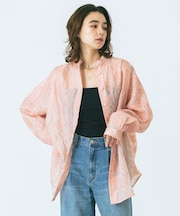 SHEER LACE WRAP SHIRT