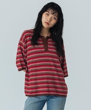 MULTI STRIPE POLO TOP