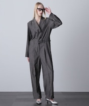 TAILRED COLLAR JUMP SUIT