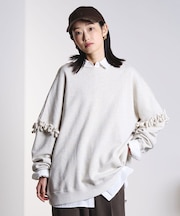FRONT AND BACK FRINGE SWEAT