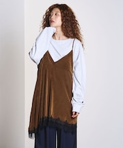 FLOCKED TULLE CAMI DRESS