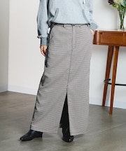 CHECK PENCIL SKIRT