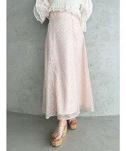 レースフレアコルセットスカート
