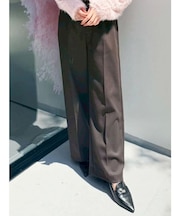 フェイクウール折返しベルトパンツ