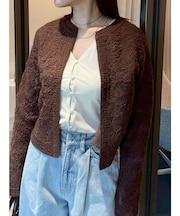 【WEB限定カラーあり】コードエンブロイダリーニットカーデ