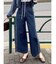 ハイウエストラインディティールデニムパンツ