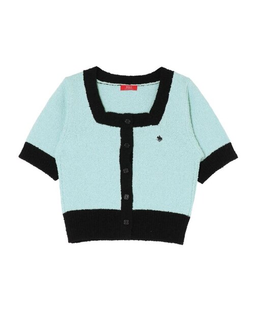 【POLO BCSコラボ】ブークレヤーンハーフスリーブコンパクトニットカーディガン