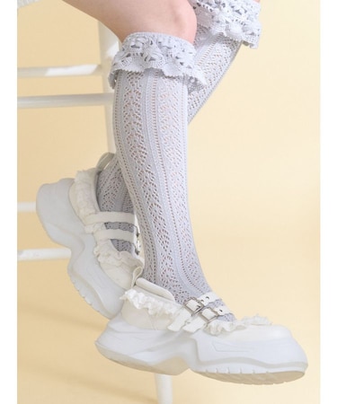 frill mary jane metal sneakers