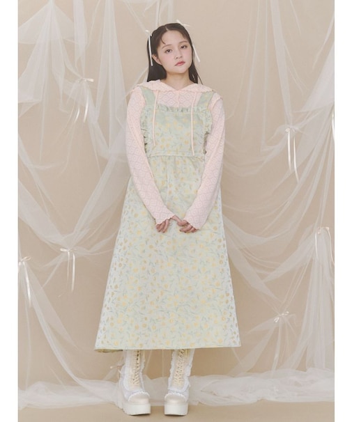 apron jacquardワンピース