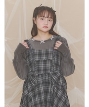 パフスリーブベロアトップス