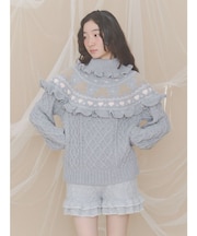 bear yoke knit tops
