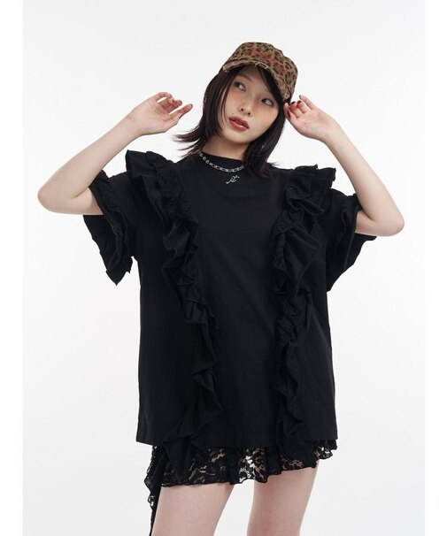 フリルドッキングルーズTシャツ