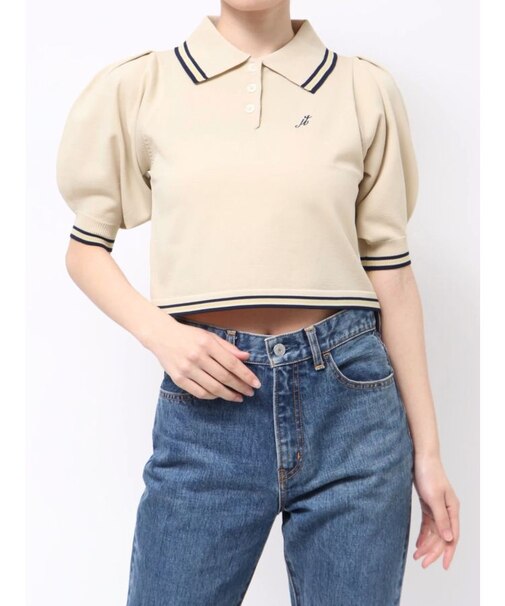 ニットポロ