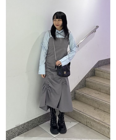 イレギュラーギャザーキャミワンピース