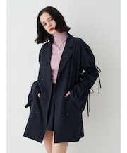 リボンスリーブジャケットミニワンピース