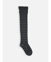 【キッズ】ピンボーダーオーバーニーソックス ／ 19-21cm