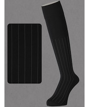 【Tabio MEN】連続シルケットストライプハイソックス(23.0～25.0cm)