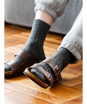 【Tabio MEN】WOOL太リブショート丈ソックス