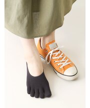 【消臭】五本指さらっと快適カバーソックス / 深履きタイプ