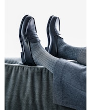 【Tabio MEN】ウール6×2リブロングホーズ