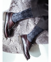 【Tabio MEN】NEWリンクス総ダイヤレギュラー丈ソックス(27.0～29.0cm)
