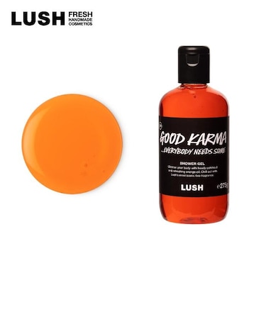 公式 LUSH グッドカルマ エブリバディニーズサム シャワージェル ボディソープ 液体石鹸 スパイシー いい 香り 残る さっぱり 自然派 ヴィーガン プレゼント ギフト ラッシュ
