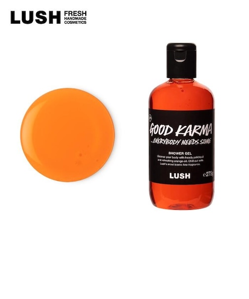 公式 LUSH グッドカルマ エブリバディニーズサム シャワージェル ボディソープ 液体石鹸 スパイシー いい 香り 残る さっぱり 自然派 ヴィーガン プレゼント ギフト ラッシュ