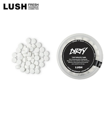 公式 LUSH ダーティトゥースペーストタブ タブレット型 歯磨き粉 口臭対策 清涼感 ミント デンタルケア オーラルケア タブレット自然派 ヴィーガン プレゼント ギフト ラッシュ