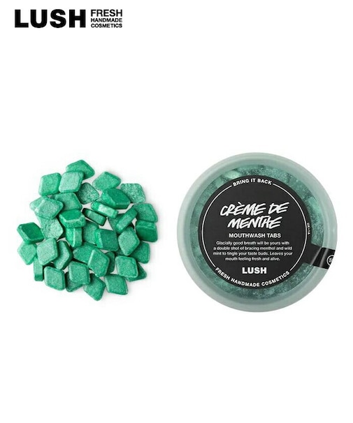 公式 LUSH クレームドマント マウスウォッシュ タブレット型 デンタルケア 携帯用 ミント 口臭対策 清涼感 ヴィーガン 自然派 ラッシュ