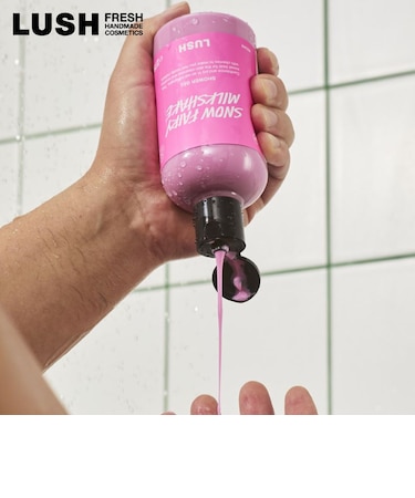 LUSH スノーフェアリーミルクシェイク シャワージェル ボディソープ クリスマス 数量限定 ギフト プレゼント 甘い 香り 保湿 ラッシュ 公式