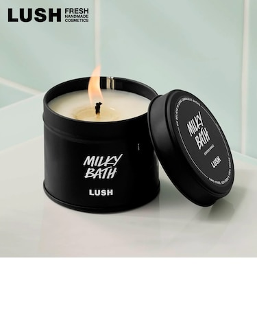 LUSH ミルキーバス キャンドル イースター 限定 2026 アロマ オレンジ シトラス リラックス ヴィーガン コスメ ラッシュ 公式